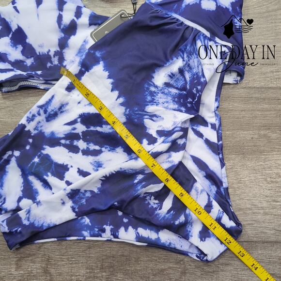 Zaful Tie Dye Knot Crop Bikini Swimsuit Size M - Picture 5 of 6